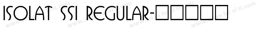 Isolat SSi Regular字体转换